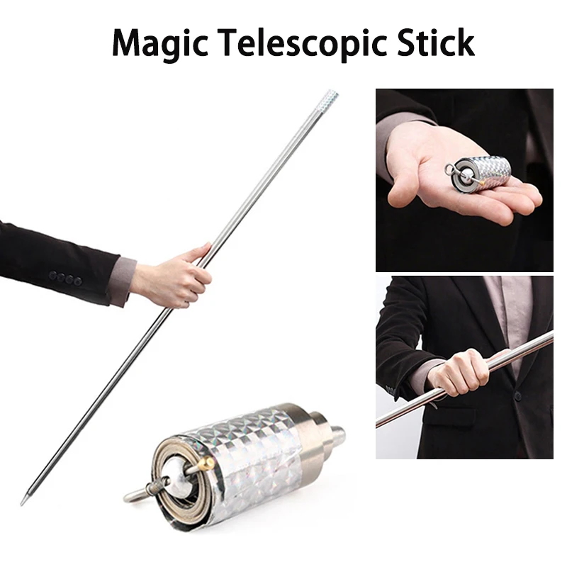 EDC Metal Magic Telescopic Stick Rod Martial Arts Magic Pocket