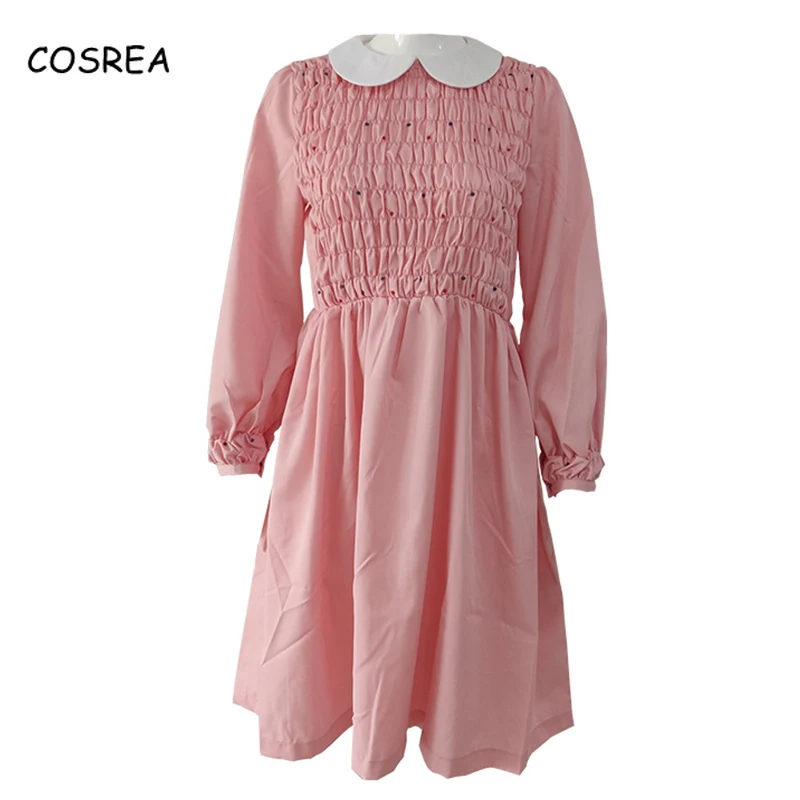 

Stranger Things Costume Eleven Stranger Things Dress Dustin Costume Nancy Wheeler Steve Long Sleeve Pink Dresses Eleven Costume