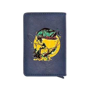 

2020 Fashion Fishing Digital Printing Pu Leather Card Holder Wallet Unique Angler Short Purse