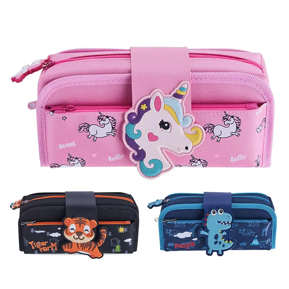 

Cute Pencil Case Cartoon Large Capacity Multifunctional Animal Pattern Detachable Stationery Box