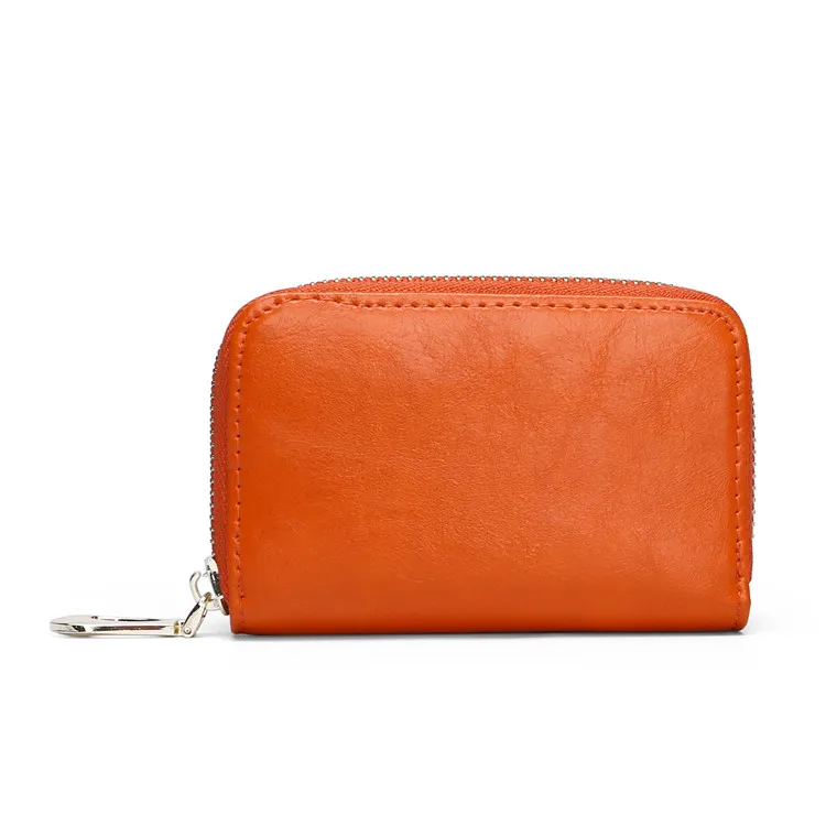 

Europe And America Full-grain Leather Organ Wallet Fashion Genuine Leather Credit Card Holder Multi-functional Card Holder Coins