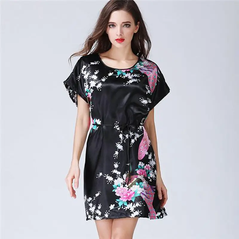 Повседневное кимоно халат платье с длинным рукавом Ночная Одежда Домашняя одежда коралловый флис зимнее платье пижамы фланелевая ночная рубашка 3XL - Цвет: Black