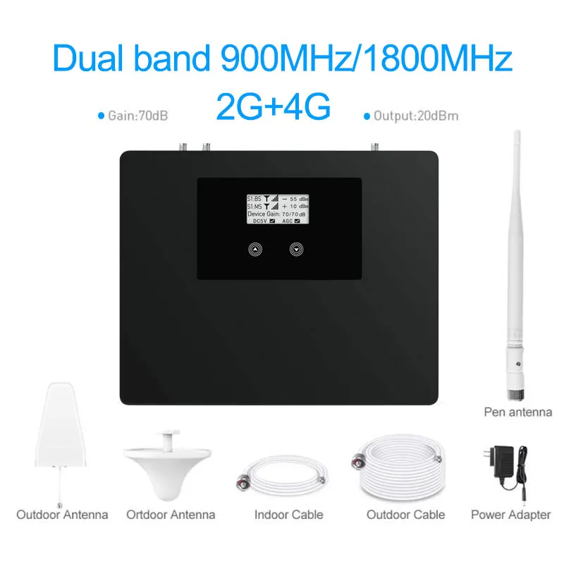 2023 Atnj Nuovo Upgrage 2G 4G 900/1800Mhz Amplificatore Di Segnale Mobile Amplificatore Cellulare 2G 4G Kit Ripetitore Di Segnale