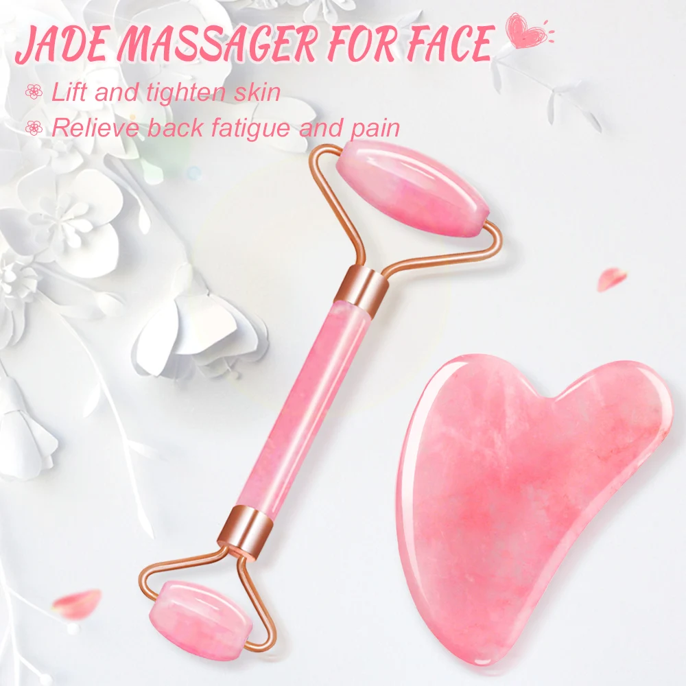 Jade Massager For Face Gua Sha Massage Gouache Scraper For Face Massager Neck Back Body Thin Lift Beauty Slimming Care Tools