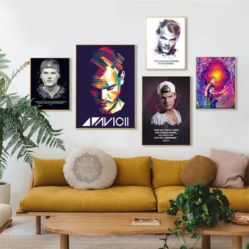

Avicii Music Singer DJ Star Poster Wall Art Picture Posters and Prints Canvas Painting for Room Home Decor картины plakat