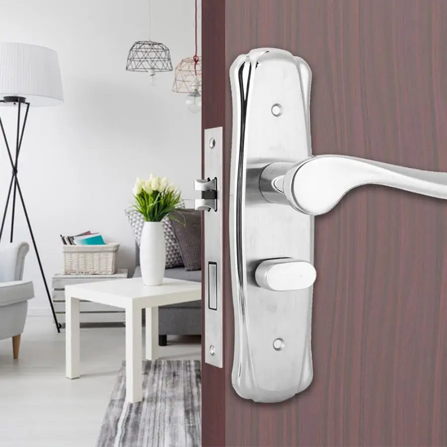 Stainless Steel Lock Interior Door Lever Handle 304 Double Bolt for Home Security |