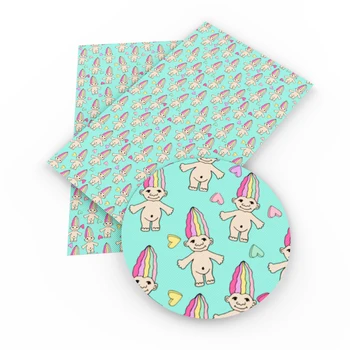 

David accessories 20*34cm Cartoon Character Faux Leather Fabric for Bows Synthetic Leather Sheet in Crafts DIY Handmade,1Yc9218