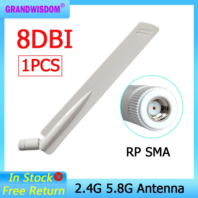 2.4GHz 5GHz 5.8Ghz Antenna 8dBi RP-SMA Connector Dual Band 2.4G 5G 5.8G IOT wifi Antena aerial SMA female wireless router tp link ax1800 wifi 6 gigabit 2 4ghz and 5ghz dual frequency wireless router 1775mbps speed bss coloring wpa3 encryption protocol app control support ipv6 red