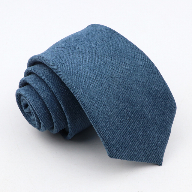 Solid Color Tie Soft Downy Suede Colorful Red Blue Gray Green 7cm Cotton Necktie For Formal Party Wedding Groom Nice Gift