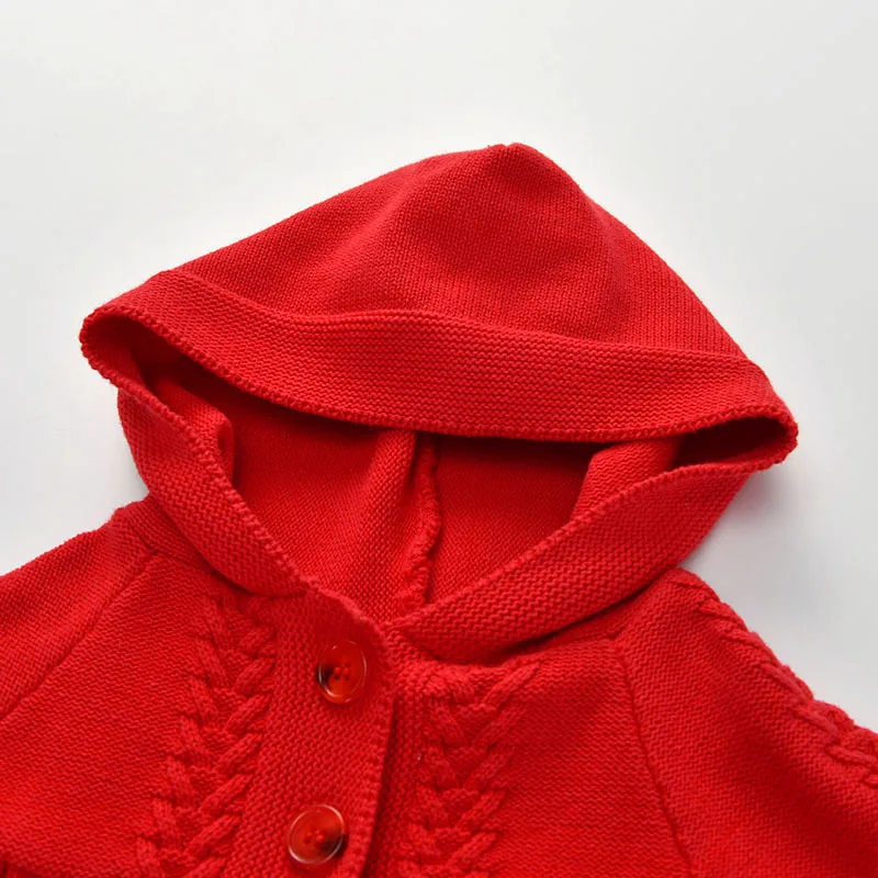 

Autumn New Style Korean-style Baby Red Cloak Infants Child Cotton Knitted Linen Flower Color Hooded Mantle Nursing Coat