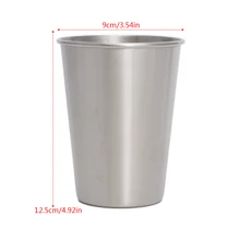 500 мл 304 чашки из нержавеющей стали стакан стаканы объемом в одну пинту металлическая холодная чашка кружка для питья