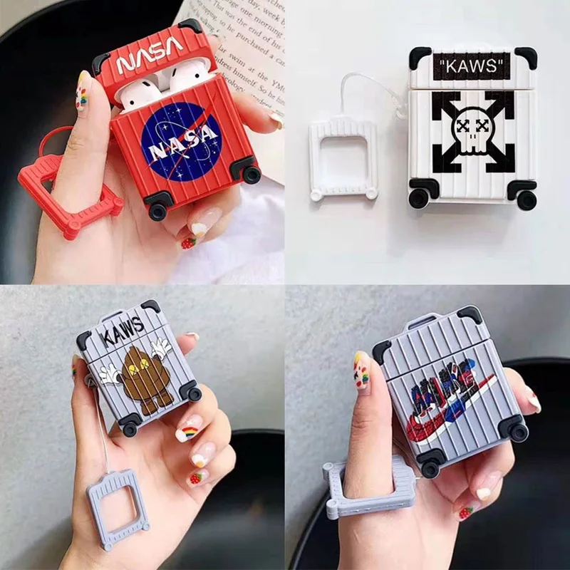 

Creative Trunk Shape Wireless Bluetooth Earphone Cases For Apple Airpods Soft Headphone Case For Apple Airpods Protective Cover