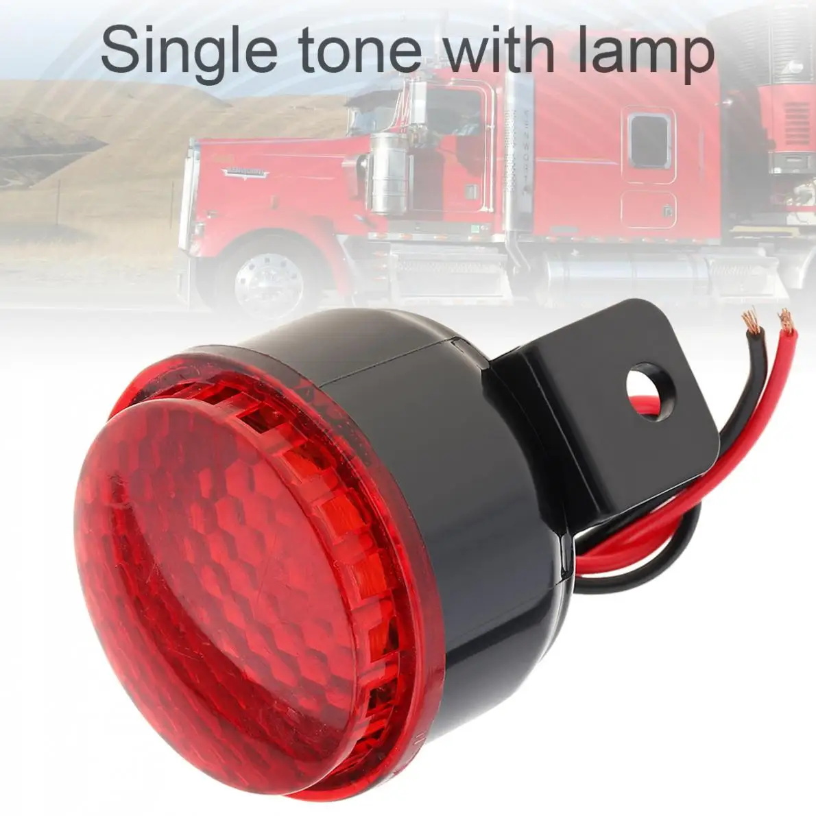 

12V-24V Reverse Accessories Beeper Horn Vehicle Auto Warning Back UpCar Reversing AlarmSpeaker BuzzerSiren with Wire/Light New