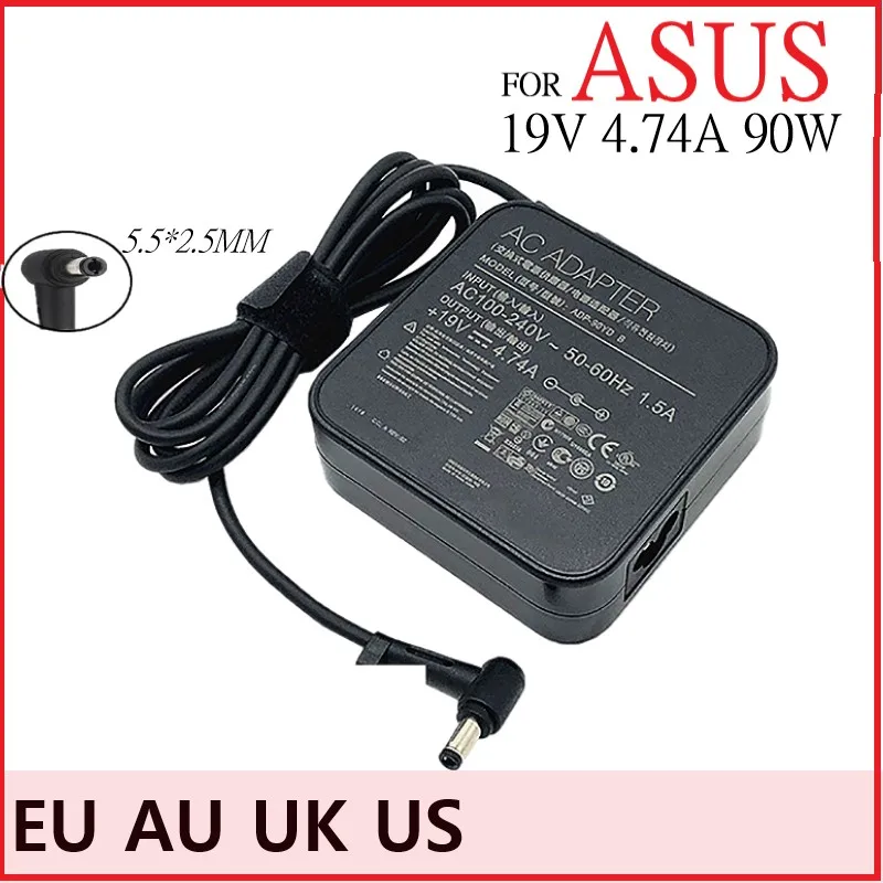 Оригинальные адаптеры питания для ноутбука ASUS K52J K53E K53S K53SV K53U K55 K550LA K55A K55N K55VD 19 в 4 74