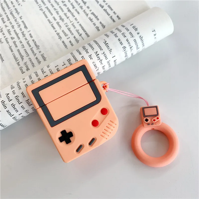 Мини Мягкий силиконовый чехол для наушников, сумка для игровой консоли, защита от потери Bluetooth, беспроводной чехол для зарядки наушников, сумка для Apple AirPods - Цвет: Pink