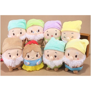

8 pcs cartoon Snow White and Dwarfs Stuffed Plush Dolls Princess Toys