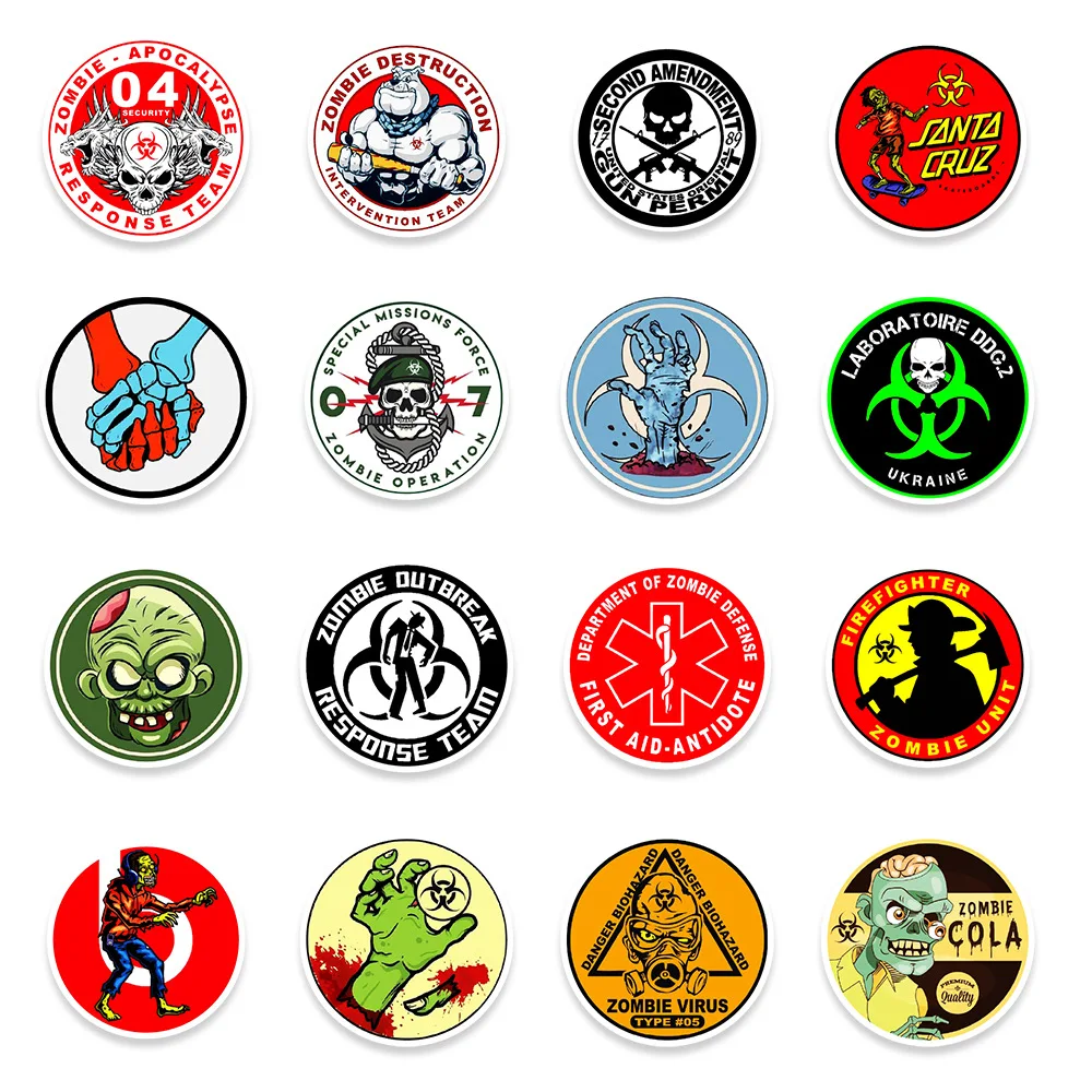 Рисунок 5 - наклейки с рисунком зомби