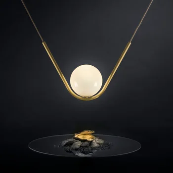 

ZISIZ Nordic Glass Ball Pendant Lamp Arto Deco Pendant Lighting Home Indoor Modern Bar Light Fixture/Hanging lighting