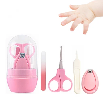 

Baby Nail Clipper Set 4 Pieces Child Care Tools Scissors Pliers Full Box Nail Clipper Safety Care Set