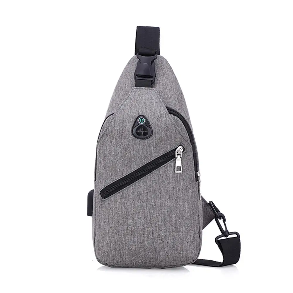 

OLN Chest Waterproof shoulder Crossbody bags for Men's Business Bag Waterproof Wear USB Ultralight Messenger bag Thin Back Pack