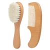 Natural Pure Wool Soft Baby Brush Wooden Handle Brush Baby Hair Comb Infant Comb Head Head Massager Baby Hairbrush Baby Care ► Photo 3/6