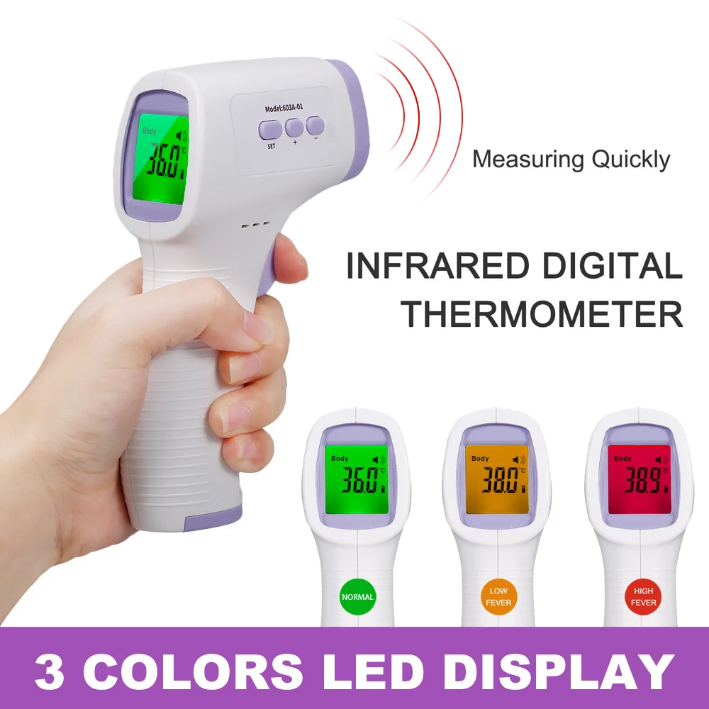 In Stock Thermometer Infrared Digital Non-contact Infrared Forehead Thermometer LCD Backlight Termometro Infravermelh