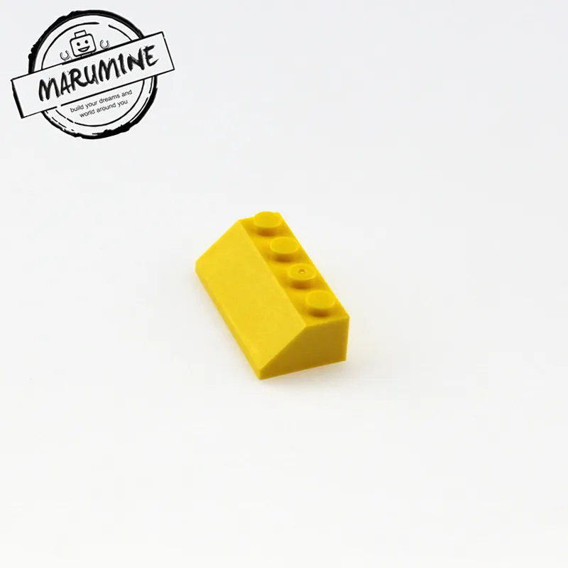 MARUMINE 80 шт./лот 45 2x4 склон кирпич классический создатель строительные блоки MOC совместимые образовательные DIY игрушки - Цвет: Цвет: желтый