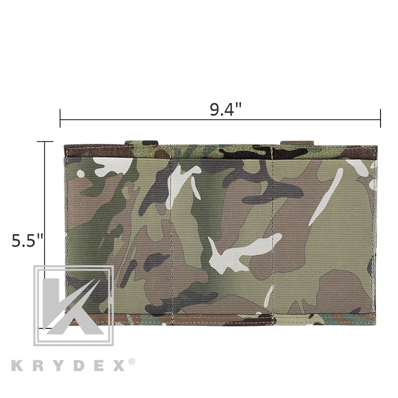 KRYDEX Тактический тройной журнал кобура высокая скорость тройной Открытый верх 5,56 винтовка, подсумок быстрая ничья MOLLE/PALS кобура MC