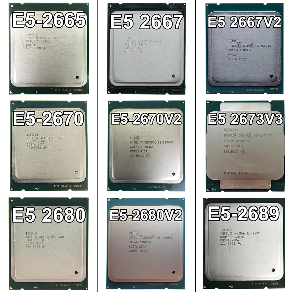 Процессор Intel-Xeon серии E5 2689, E5 2640, E5 2630 V2, E5 2650 V2, E5 2670, для LGA 2011 материнская плата поддержка X79 двойная материнская плата