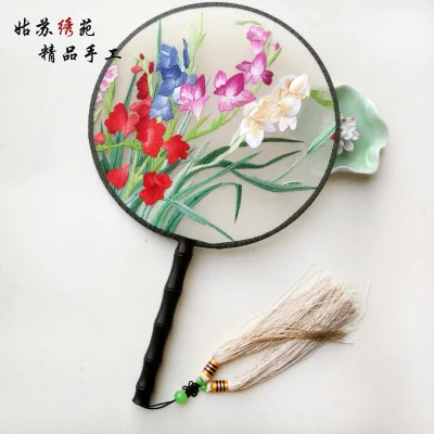 Древний костюм стрельба реквизит Китайский стиль Су вышивка шелковой вышивкой группа вентилятор подарок за рубежом - Цвет: 29