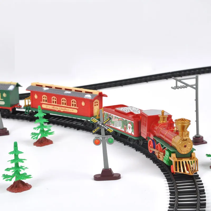 RC Electric Train Christmas Toy Model Train Railway Set Remote Control Trains Toy Electric Christmas Trains For Children Gifts