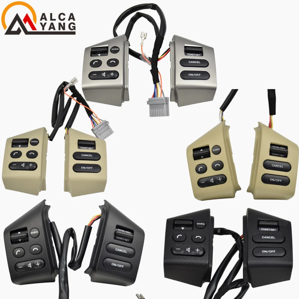 Botões estilo do carro para nissan livina & para nissan tiida & para sylphy botões de controle volante com luz de fundo vermelho
