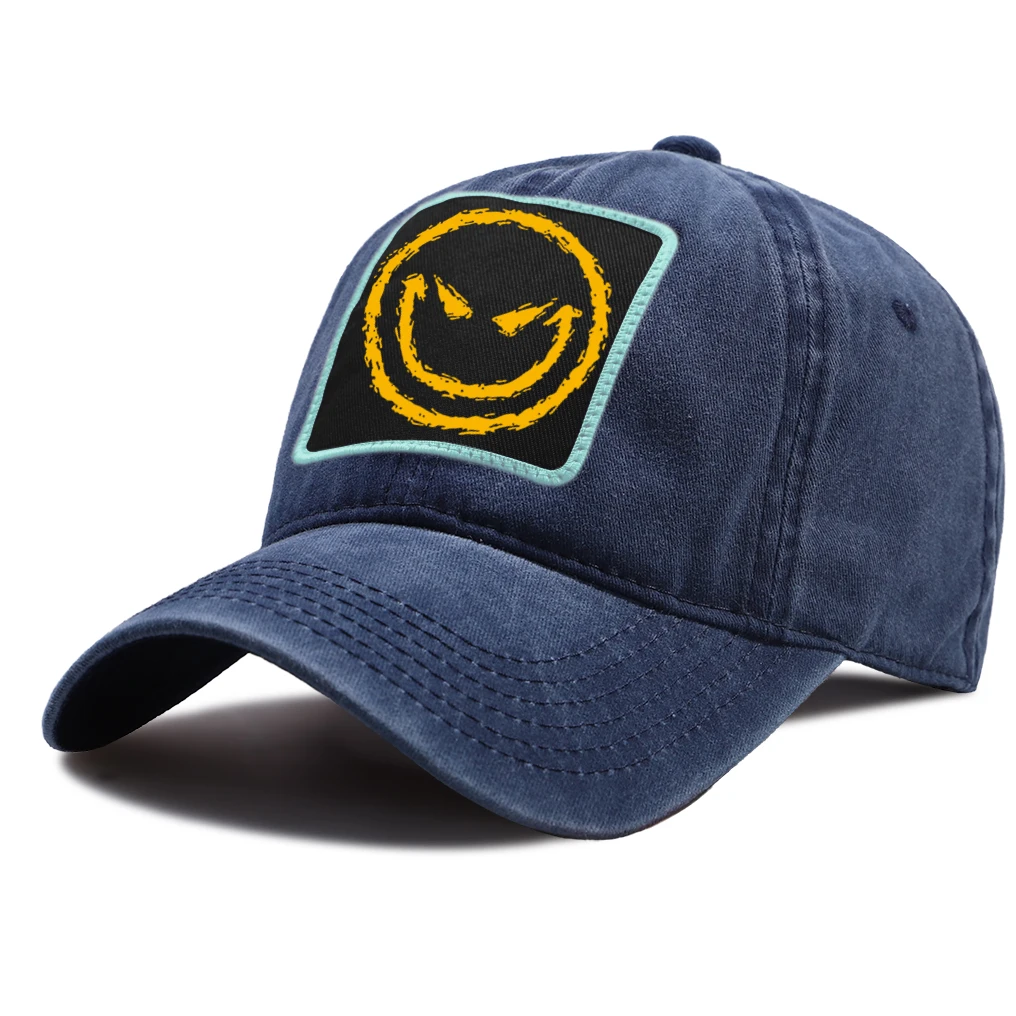 

Evil Smiley Printed Baseball CapS New High Quality Women Baseball Cap Car Washed Hats Vintage Men's Cap Outdoor Snapback Hat