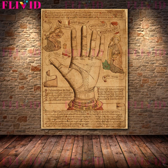 Ancient Alchemie Hexerei Amulett Talisman Wicca Wall Art Canvas Painting Abstract Witch Achemy Poster And Print Decor Unframed G