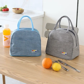 

Picnic Food Tableware Storage Zipper Bag Portable Lunch Bag Thermal Insulated Lunch Box Tote Bag Bento Pouch Snack Container