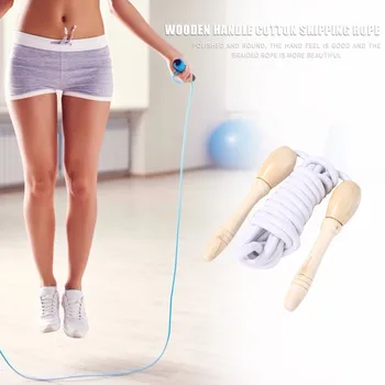 

Exerciser Equipments Gym Training 2/2.5/2.6m Sports Skipping Rope Training Equipment Fitness Wood Handle Speed Jump Rope