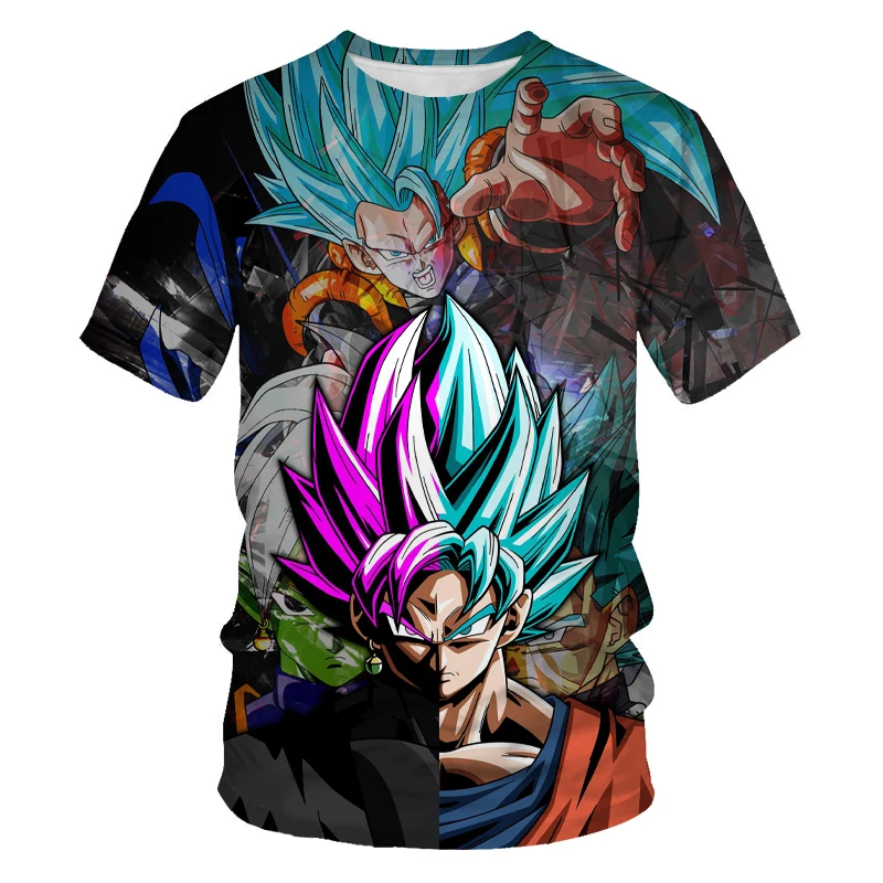 Summer Fashion New Men's Dragon Ball T-shirt Cartoon Monkey King Character 3d Printed Children's Casual Short Sleeve Shirt