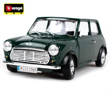 Bburago 1:24 BMW 1969 MINI Cooper Vintage cars diecast motorcar collecting modelos de coche para hombres vino rojo 22011