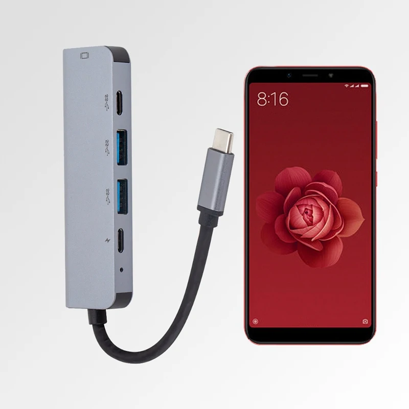 Новейший type-C к HDMI+ usb+ PD Многофункциональный узловой центр для адаптера Многофункциональный переходник type-c
