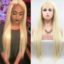 Медовый блонд, длинные прямые синтетические волосы на кружеве, парик из термостойкого волокна, натуральные волосы, свободный пробор, волосы для модных женщин, парик