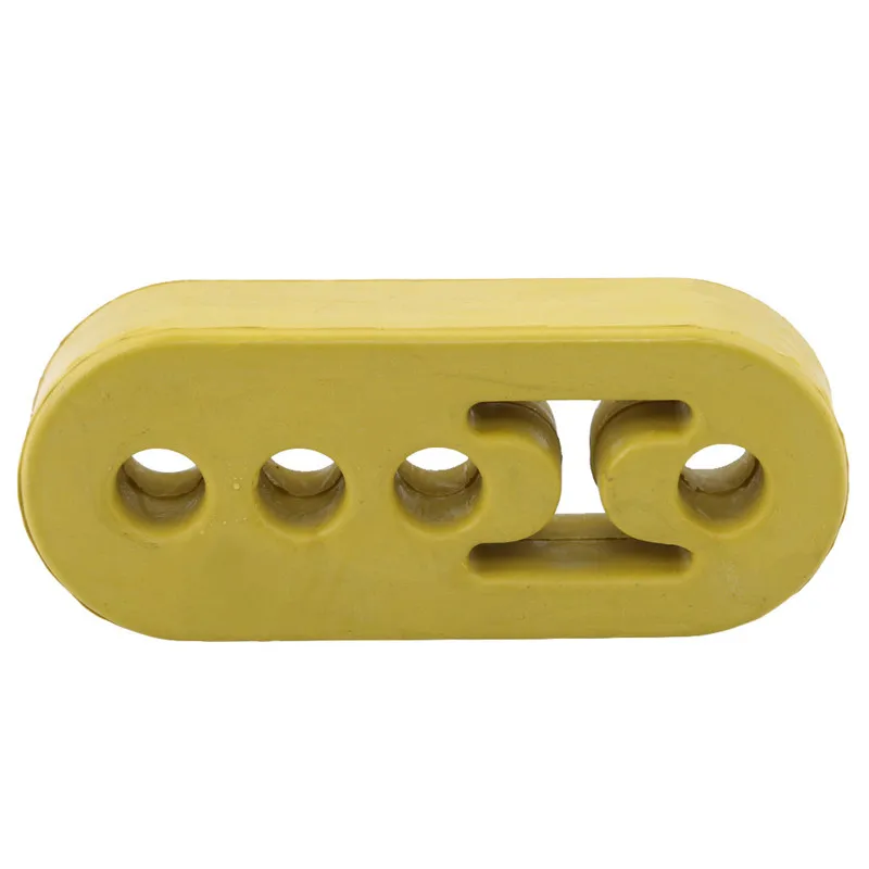Высокое качество 11 см Автомобильный Универсальный 4 Отверстия Регулируемая выхлопная труба резиновый кронштейн Авто запасные части - Цвет: Yellow