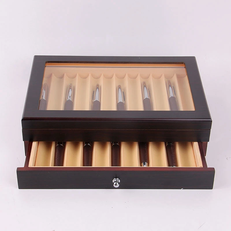 Ручка фонтан выставочный деревянный футляр держатель деревянная коробка для ручек органайзер для хранения коробка
