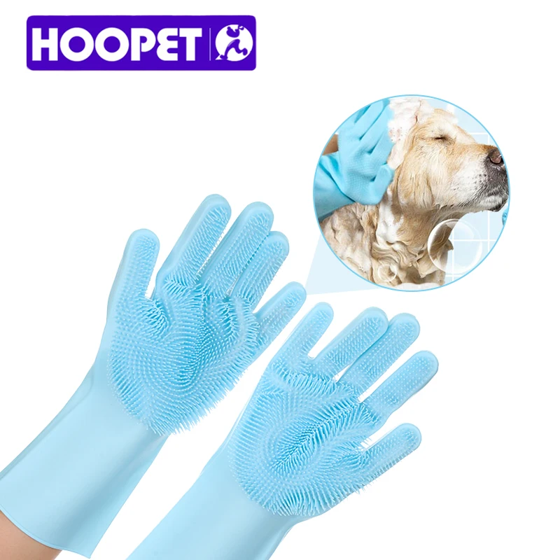 Перчатка щетка HOOPET для груминга собак и кошек средство удаления волос перчатка