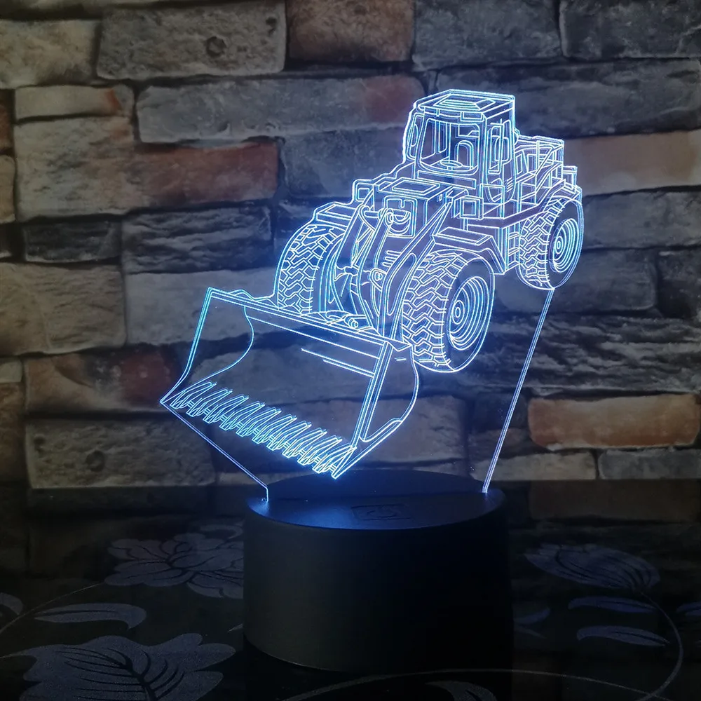 Экскаватор лампа Led 3D ночник 7 цветов изменить атмосферу дистанционного Сенсорная лампа проекционный 3d-светильник акриловая лампа отличные подарки