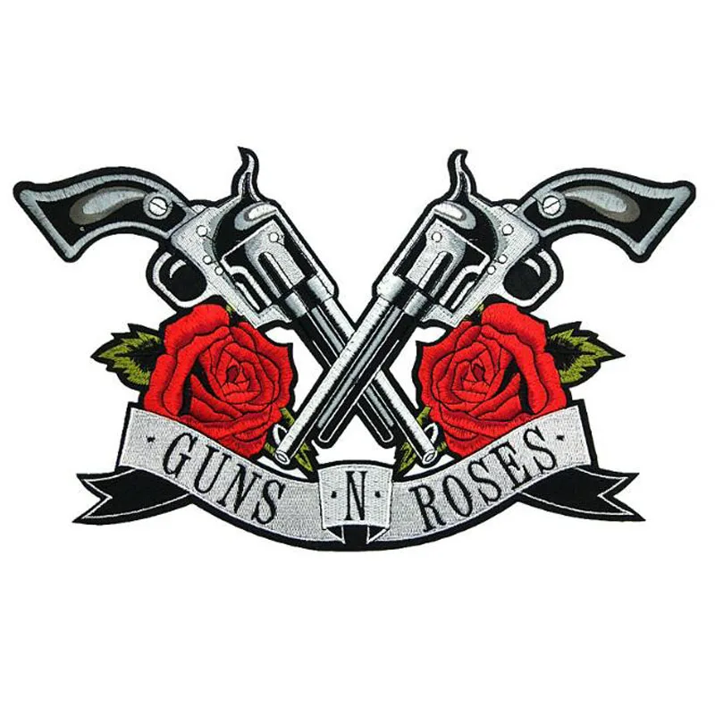 NEW 2 1/8 X 3 3/4 INCH GUNS N ROSES IRON ON PATCH FREE SHIPPING 