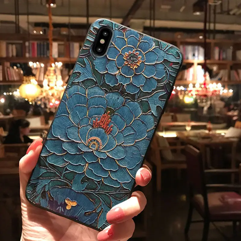 Cute Relief Soft Silicone Back Cover Case - Stylish and Protective Phone Case