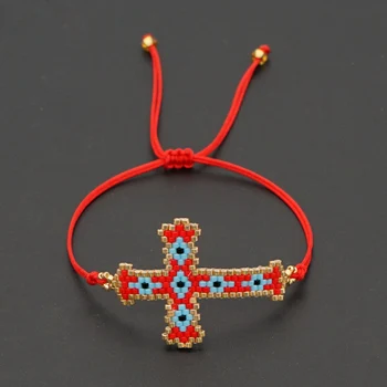 

Go2boho Cross Bracelet For Girl Jewelry Handmade Bohemian Colorful Pulsera Fashion Jewellery Miyuki Bead Bracelets Femme Gift