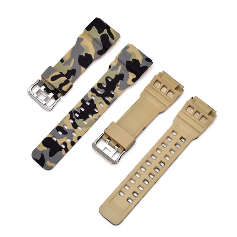Beige Multi-Color Камуфляжный силиконовый ремешок для часов черный камуфляж шестигранный ключ для часов GA-110 100 120 и GD120 аксессуары - Цвет: Beige Multi-Color