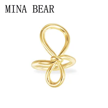 

MINABEAR 2020 Fashion Charm Sterling Silver Copy 1:1 Replica,Yellow Silver Toi Et Moi Ring Women Monac Jewelry Gift With Logo