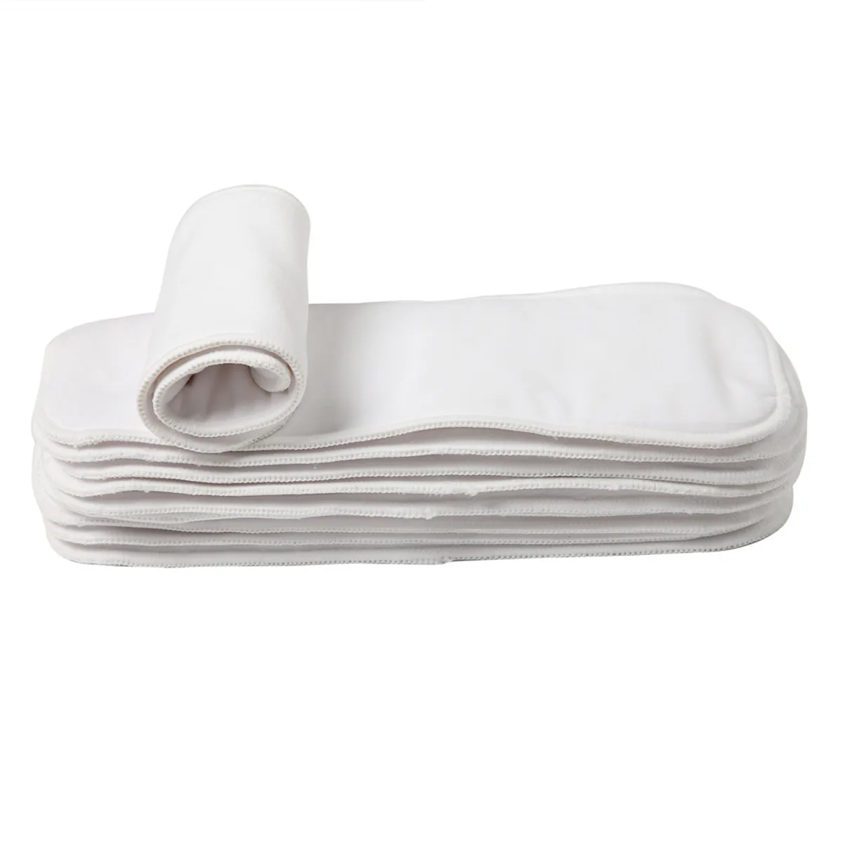 Microfiber-Inserts Nappy Cloth Diaper Washable 5-Layers with Snap Baby One-Size